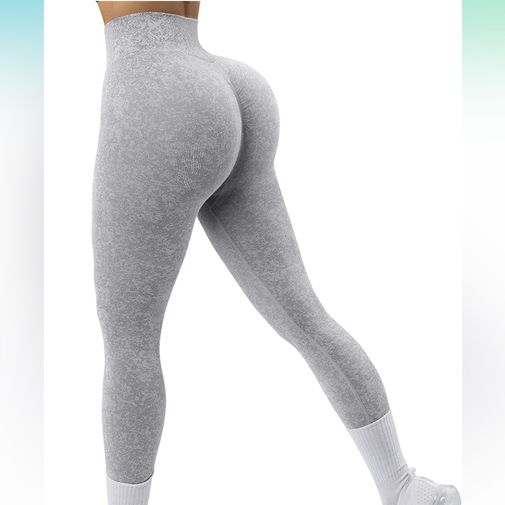 NEW! OMKAGI Women’s Scrunch Butt Lifting Leggings Seamless High Waist Medium